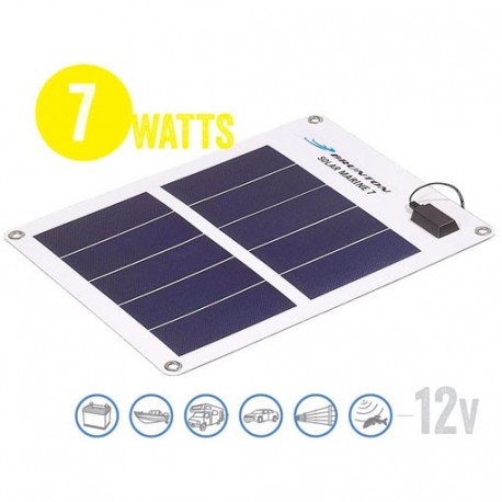 Panel Solar Flexible A Prueba De Agua Solar Marine 7 Watt, 12V